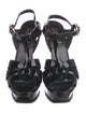 Saint Laurent Patent Leather T-Strap Sandals