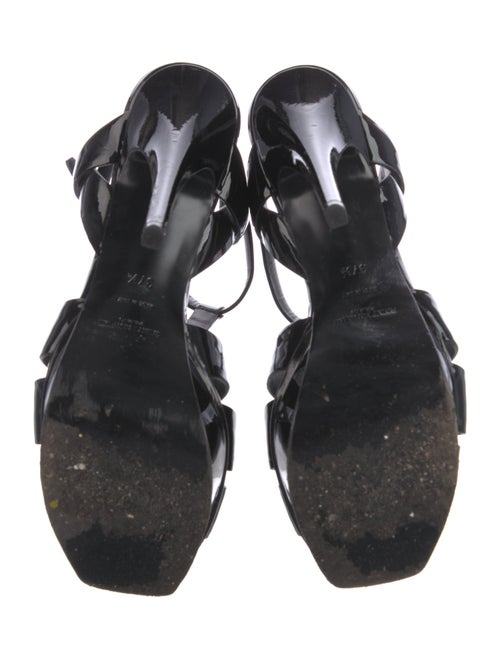 Saint Laurent Patent Leather T-Strap Sandals