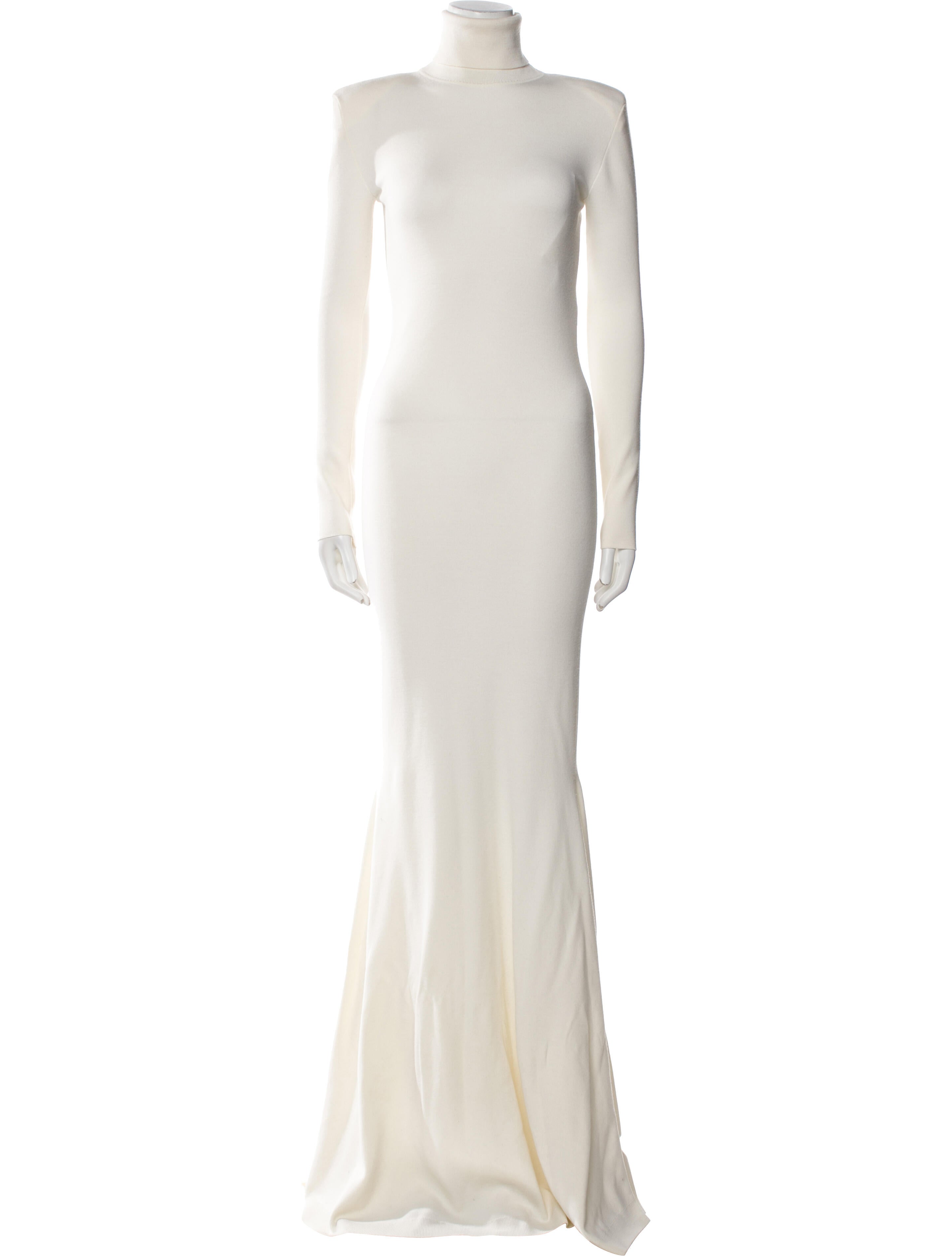 Saint Laurent Wool Long Dress