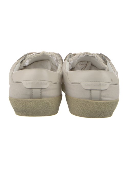 Saint Laurent Canvas Embroidered Accent Sneakers