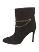 Saint Laurent Suede Chain-Link Accents Boots