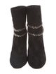 Saint Laurent Suede Chain-Link Accents Boots