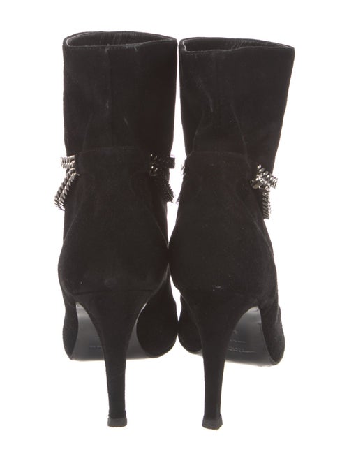 Saint Laurent Suede Chain-Link Accents Boots
