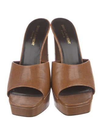 Saint Laurent Leather Slides