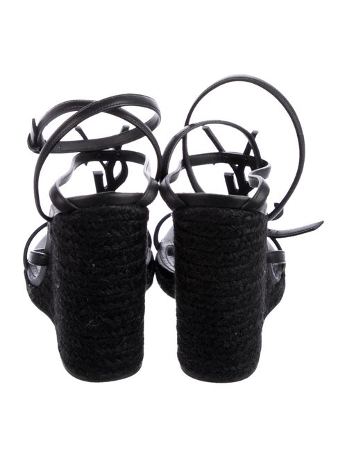 Saint Laurent Signature Logo Leather Espadrilles