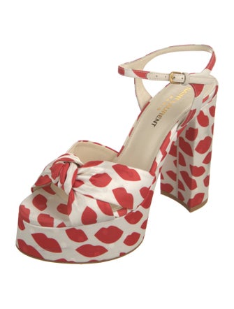 Saint Laurent Satin Printed Sandals