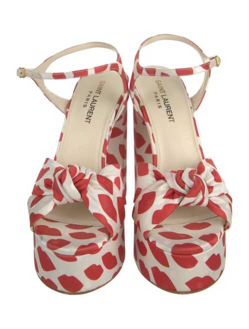 Saint Laurent Satin Printed Sandals