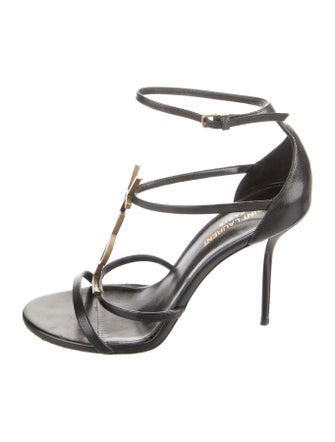 Saint Laurent Leather T-Strap Sandals