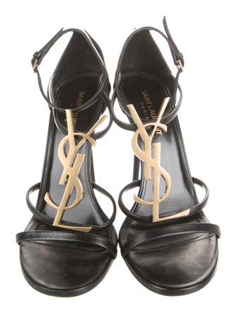 Saint Laurent Leather T-Strap Sandals