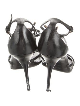 Saint Laurent Leather T-Strap Sandals