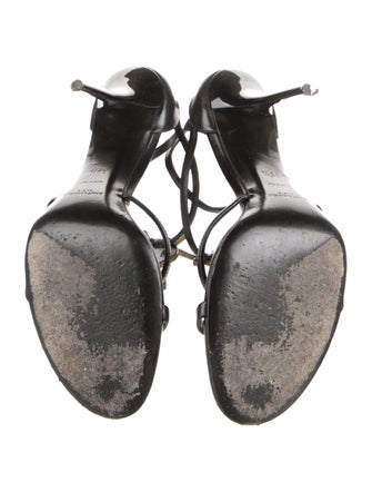 Saint Laurent Leather T-Strap Sandals