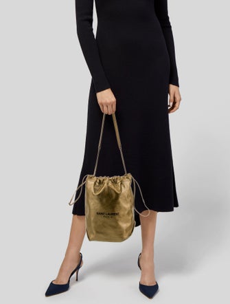 Saint Laurent Leather Bucket Bag