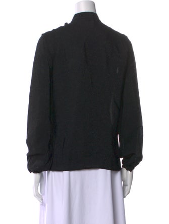 Saint Laurent 2013 Mock Neck Button-Up Top