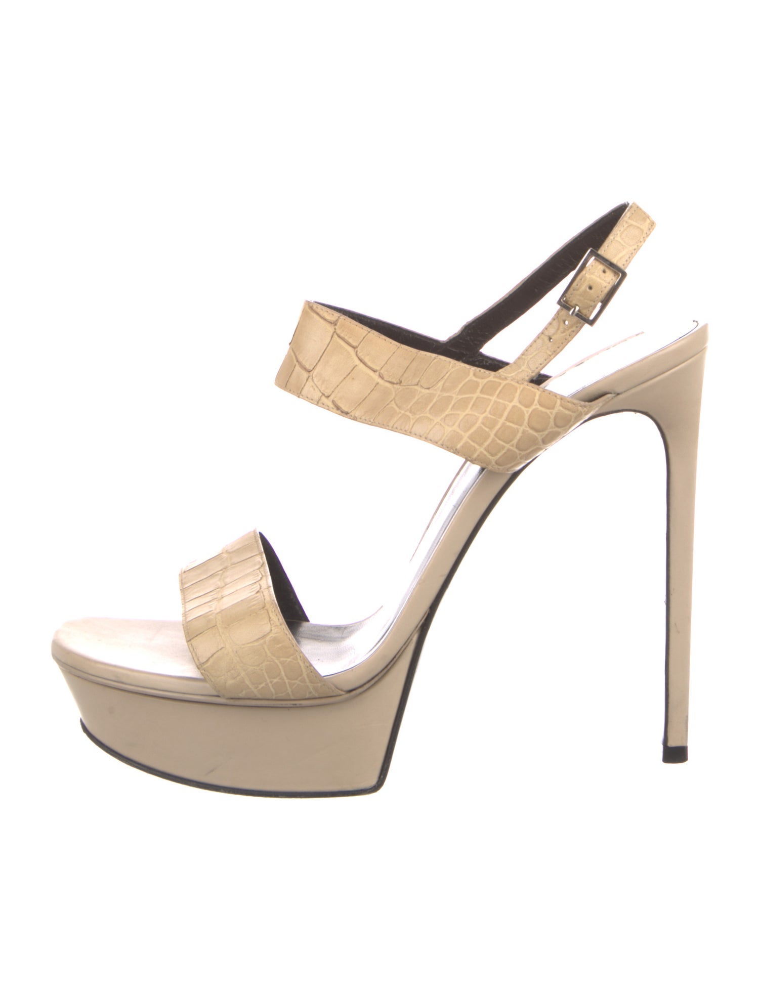 Saint Laurent Leather Slingback Sandals