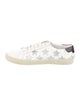 Saint Laurent Leather Embroidered Accent Sneakers