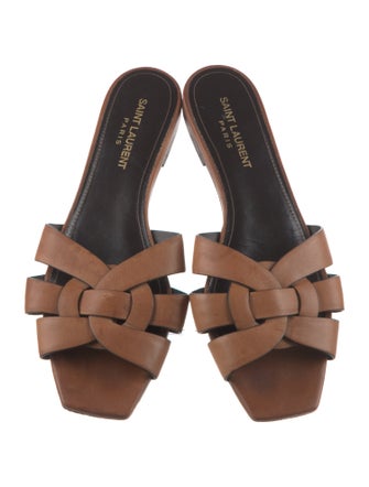 Saint Laurent Leather Slides
