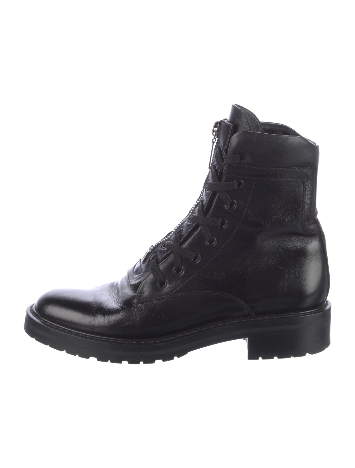 Saint Laurent Leather Combat Boots