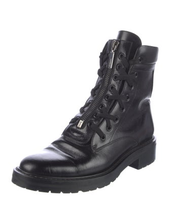 Saint Laurent Leather Combat Boots
