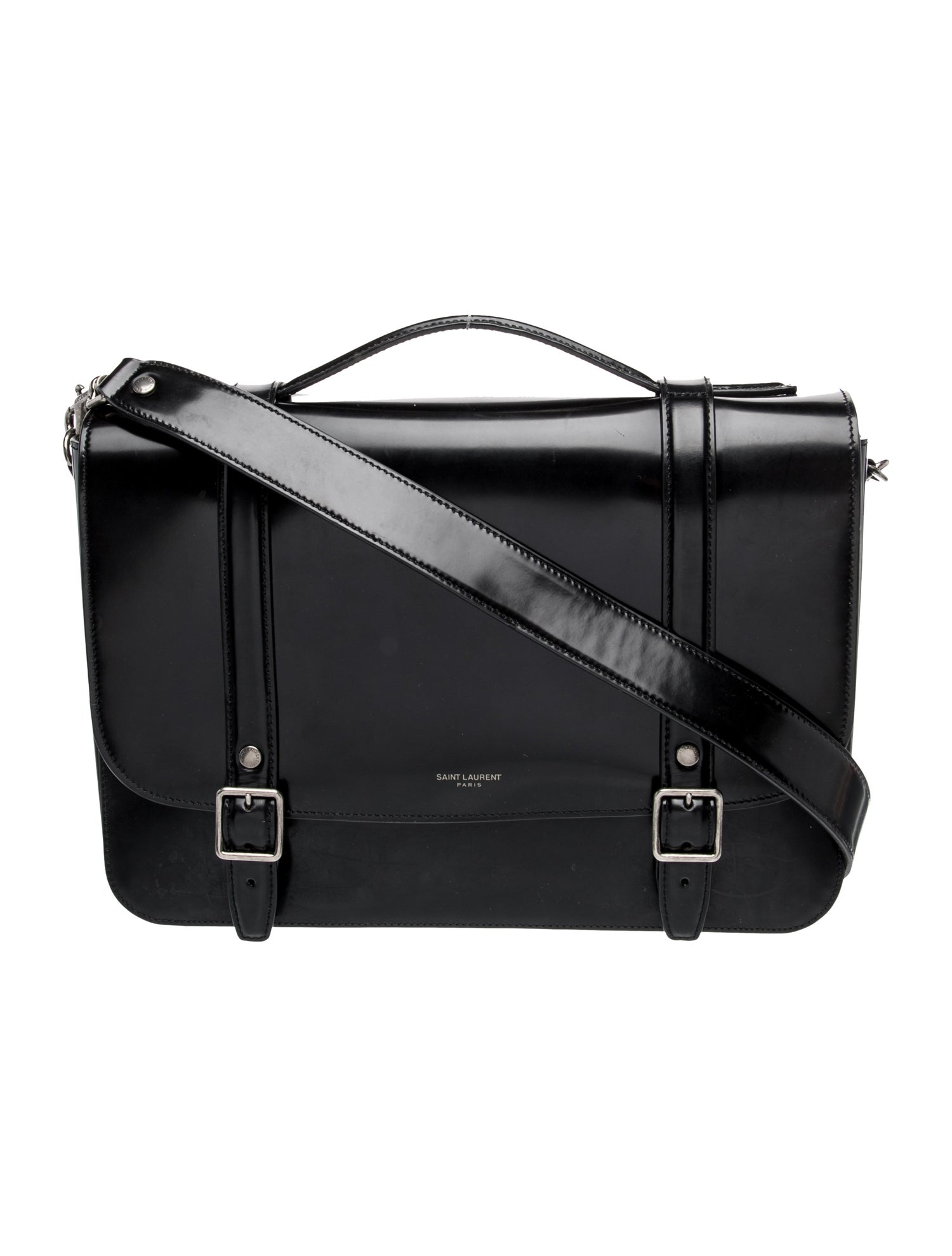 Saint Laurent Patent Leather School Bag