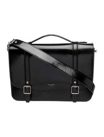 Saint Laurent Patent Leather School Bag