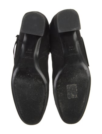 Saint Laurent Suede Fringe Trim Accent Boots