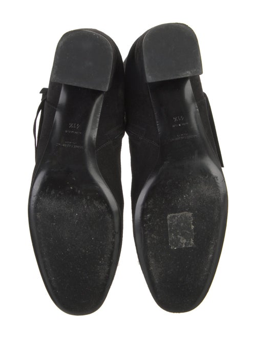 Saint Laurent Suede Fringe Trim Accent Boots