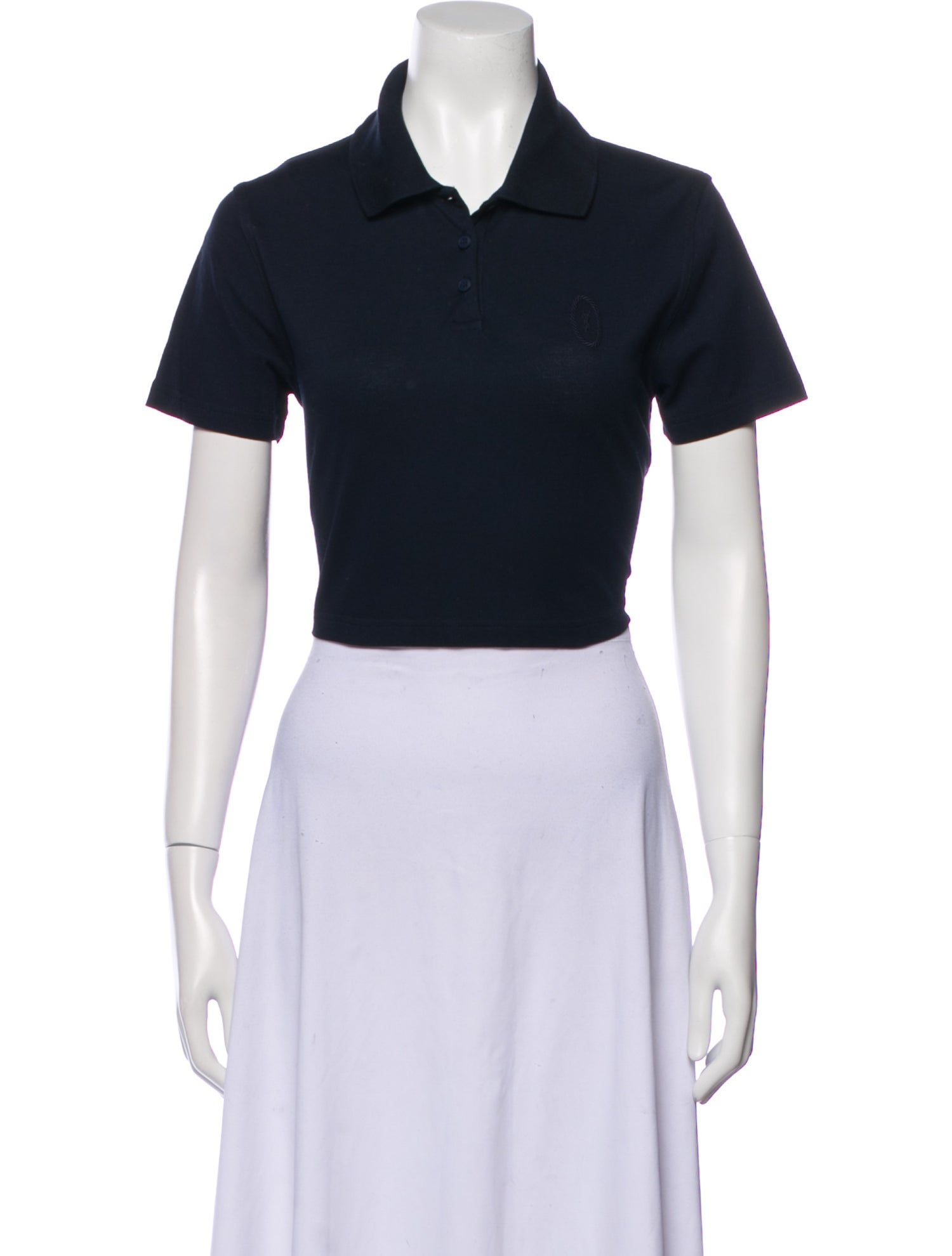 Saint Laurent 2021 Short Sleeve Crop Top