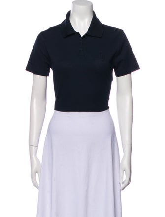 Saint Laurent 2021 Short Sleeve Crop Top