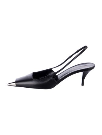 Saint Laurent Leather Slingback Pumps