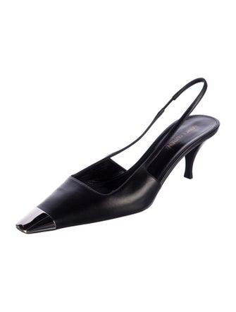 Saint Laurent Leather Slingback Pumps