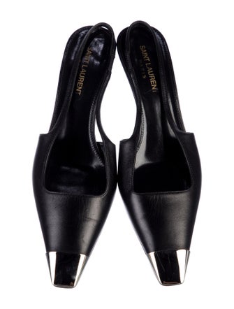 Saint Laurent Leather Slingback Pumps
