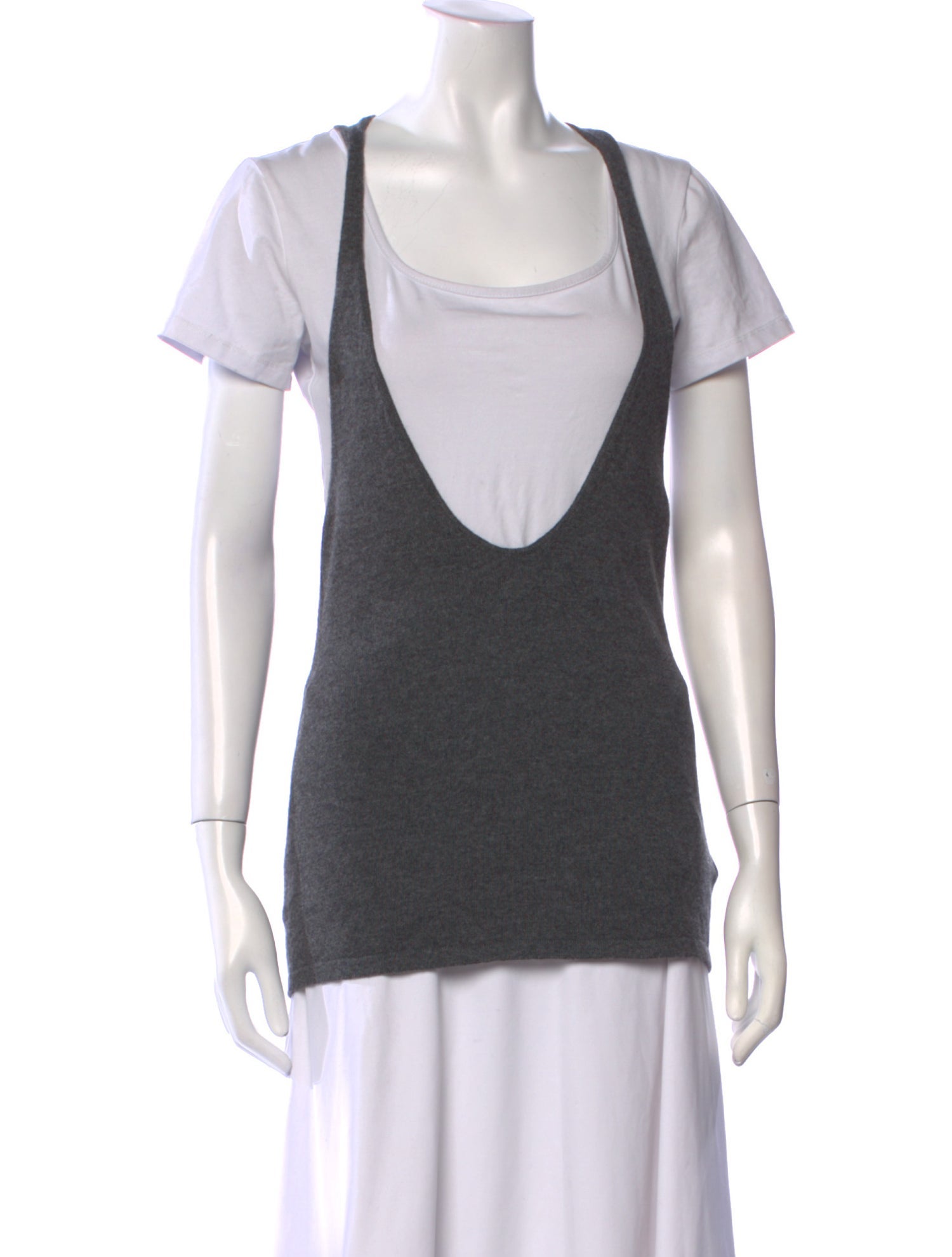 Saint Laurent Cashmere Scoop Neck T-Shirt