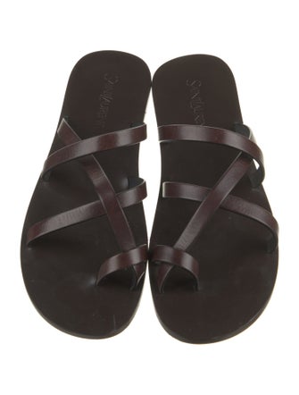 Saint Laurent Leather Slides