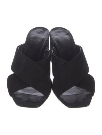 Saint Laurent Suede Slides