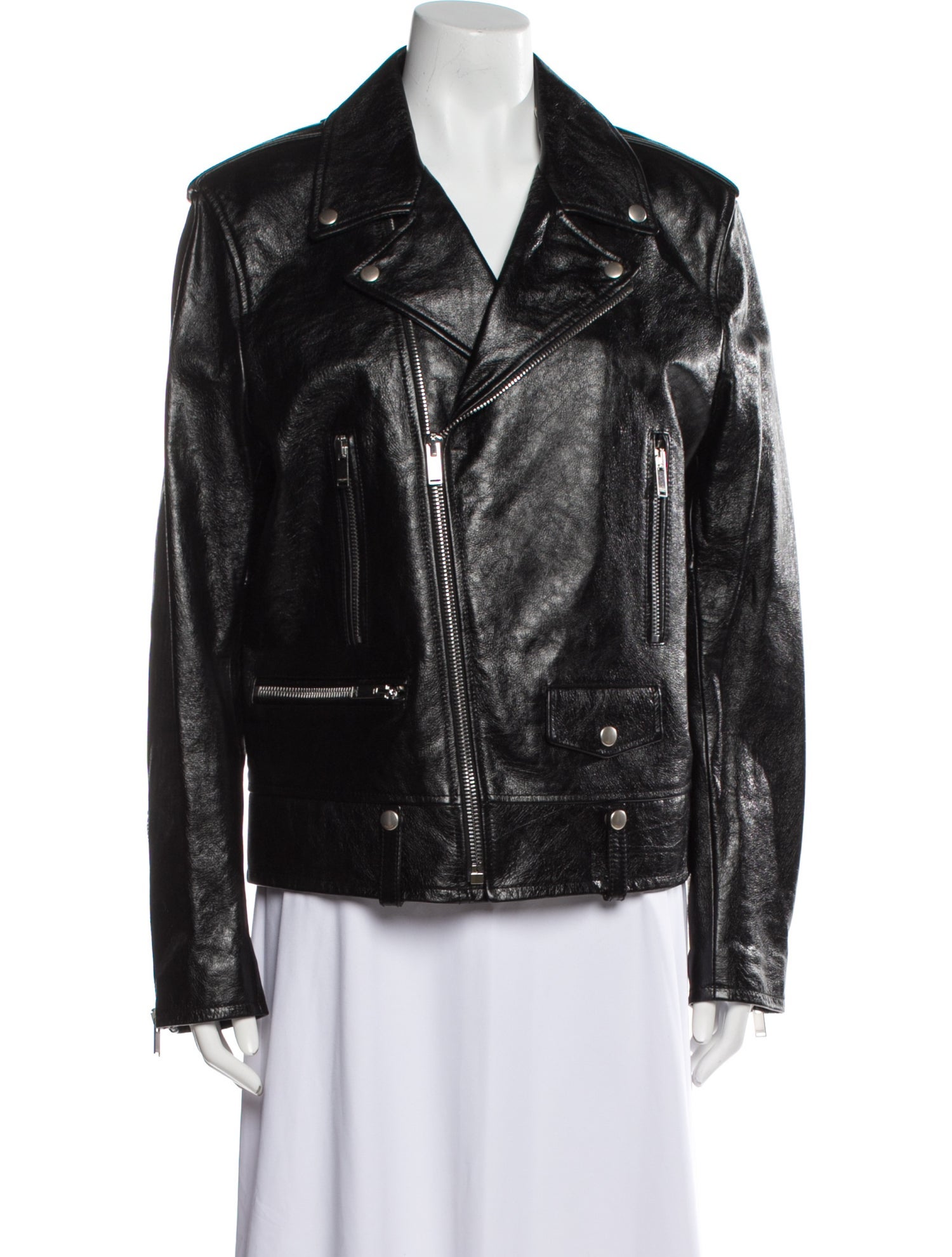Saint Laurent Leather Biker Jacket w/ Tags