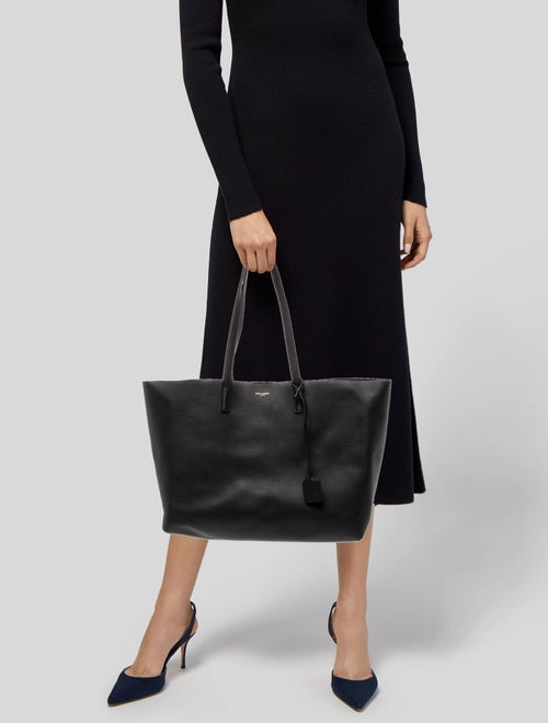 Saint Laurent Leather Shopping Tote Large
