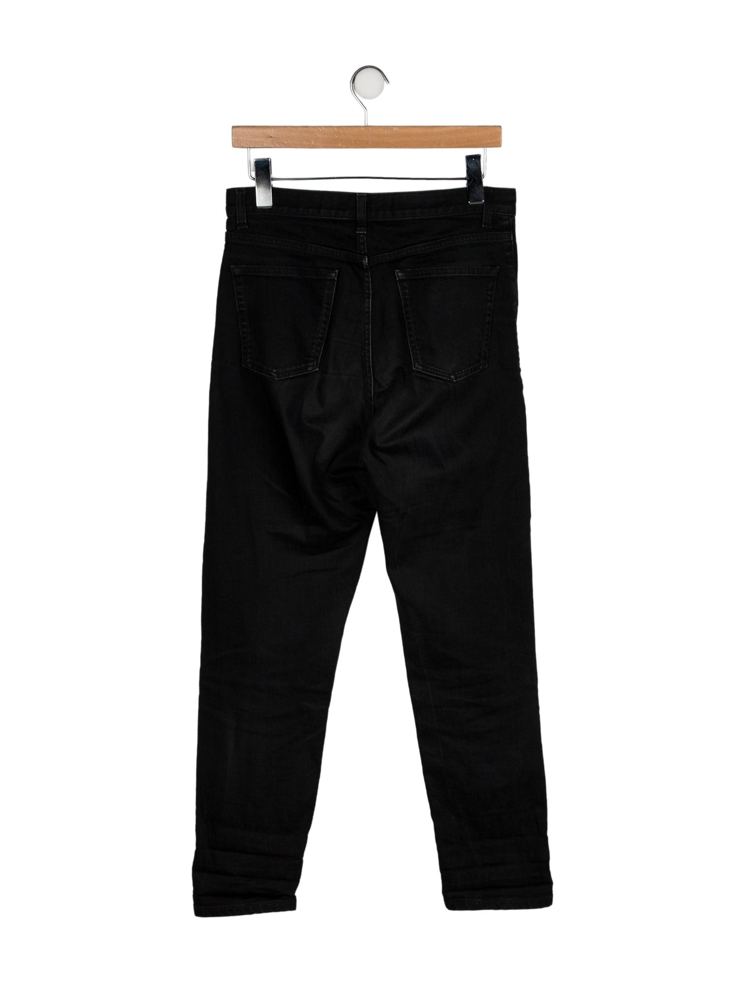 Saint Laurent High-Rise Straight Leg Jeans