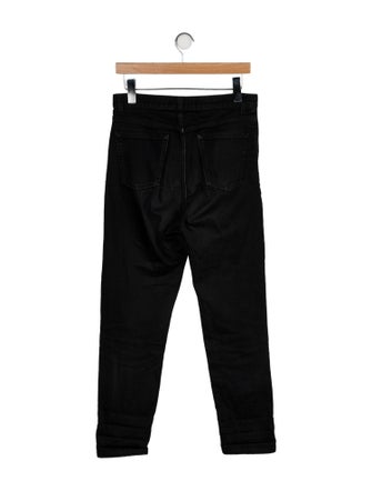 Saint Laurent High-Rise Straight Leg Jeans