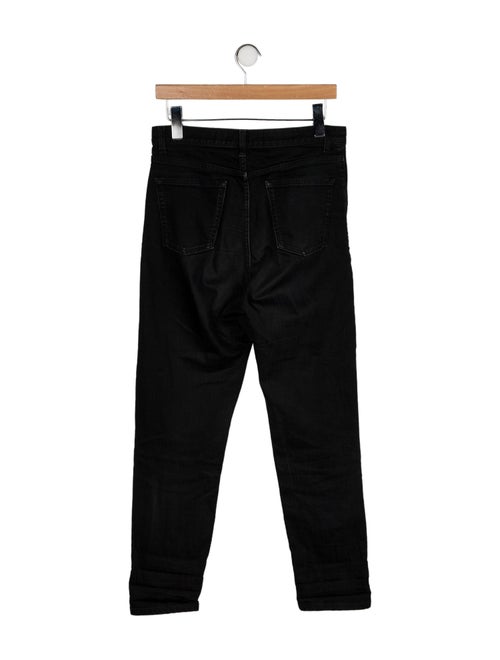 Saint Laurent High-Rise Straight Leg Jeans