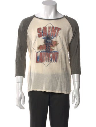 Saint Laurent 2018 Robot Logo T-Shirt