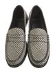 Saint Laurent Leather Houndstooth Print Loafers