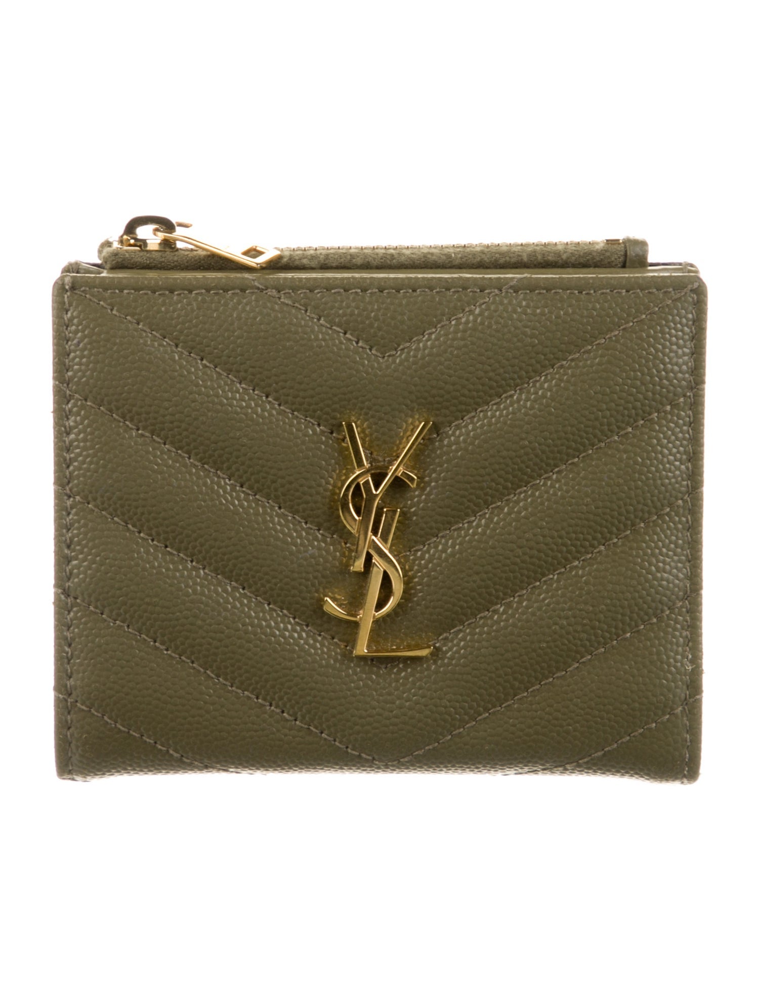 Saint Laurent 2021 Leather Compact Wallet