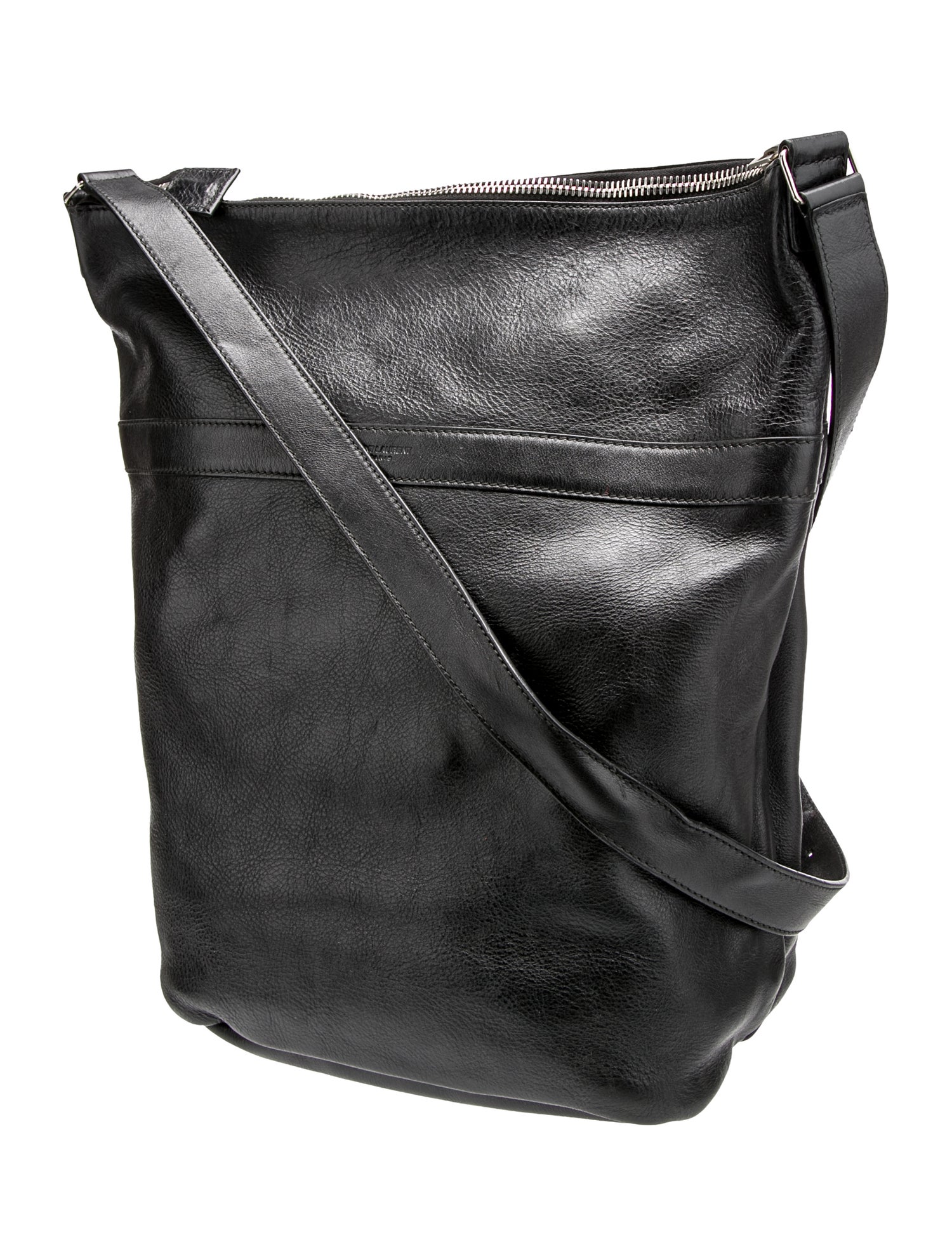 Saint Laurent Leather Messenger Bag
