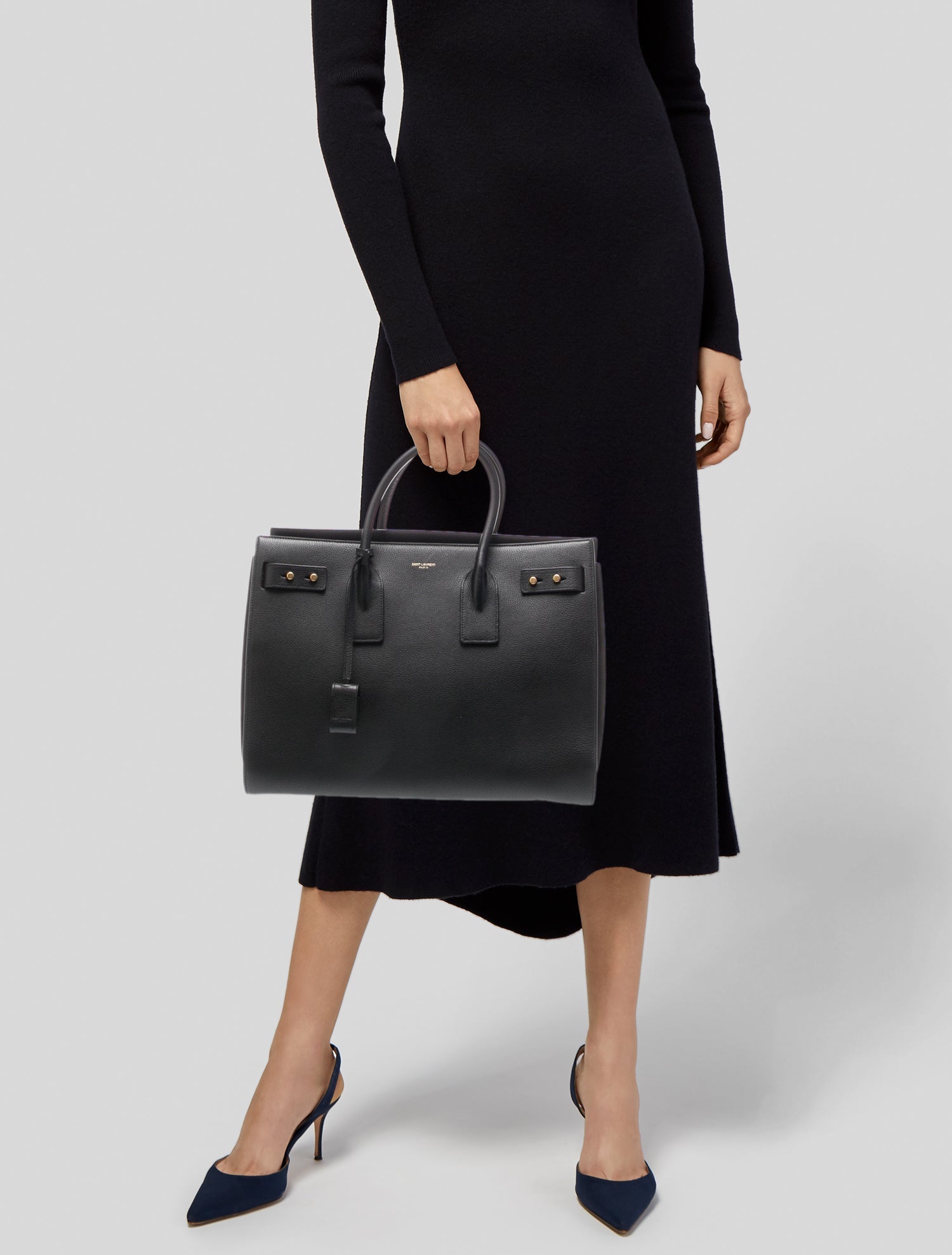 Saint Laurent Leather Sac De Jour