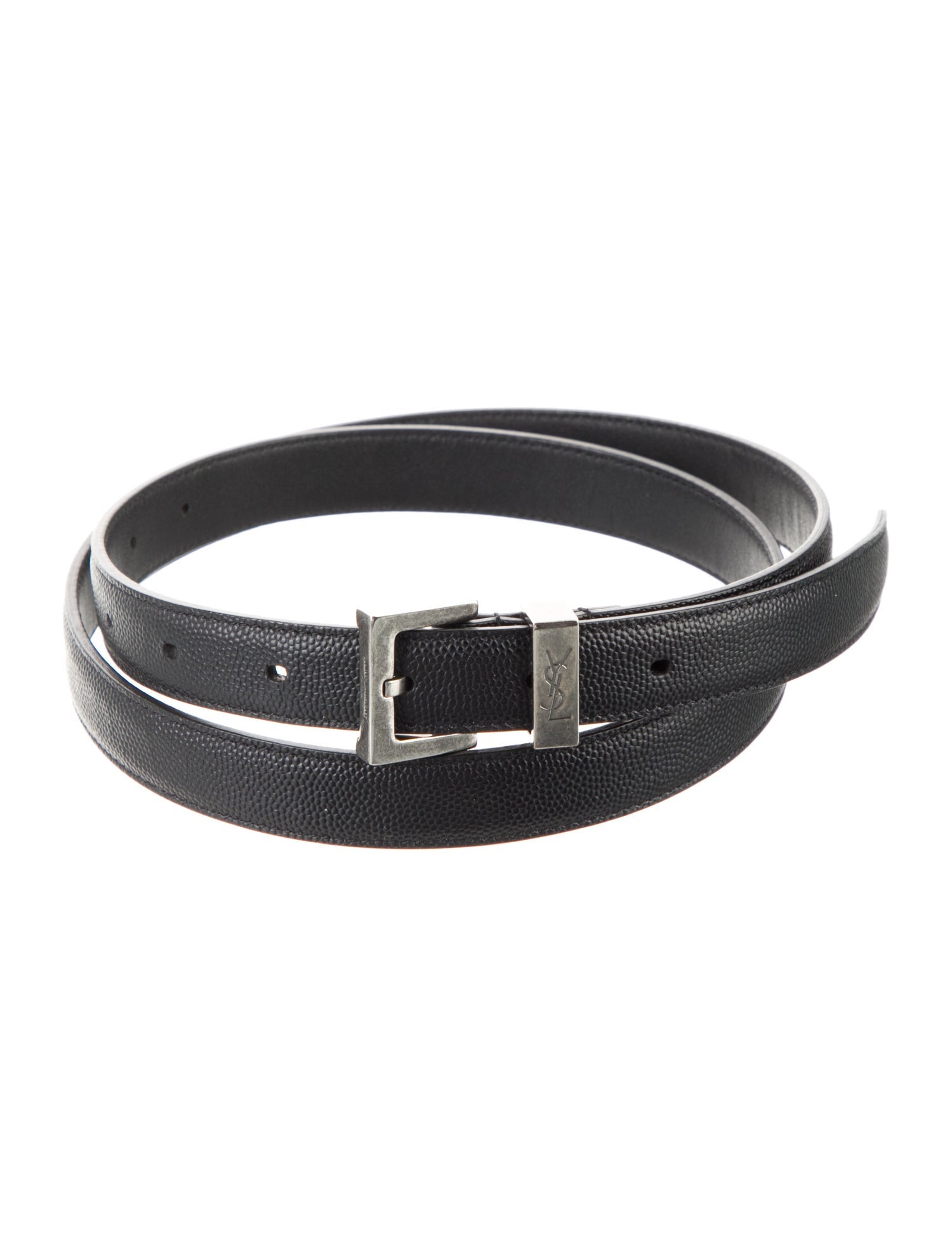 Saint Laurent Skinny Leather Belt