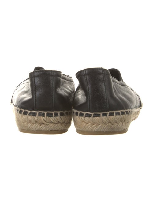 Saint Laurent Leather Whipstitch Trim Espadrilles