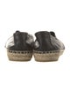Saint Laurent Leather Whipstitch Trim Espadrilles