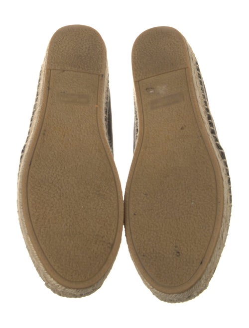 Saint Laurent Leather Whipstitch Trim Espadrilles