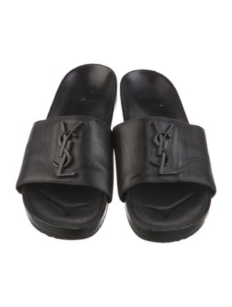 Saint Laurent Leather Slides