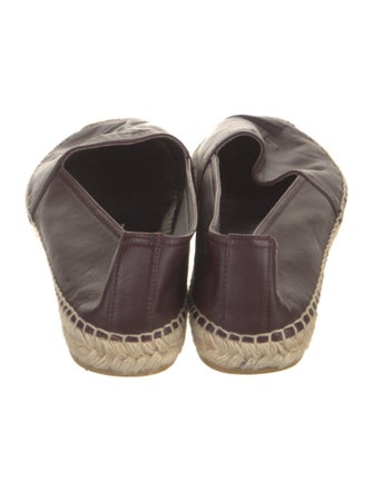 Saint Laurent Leather Whipstitch Trim Espadrilles